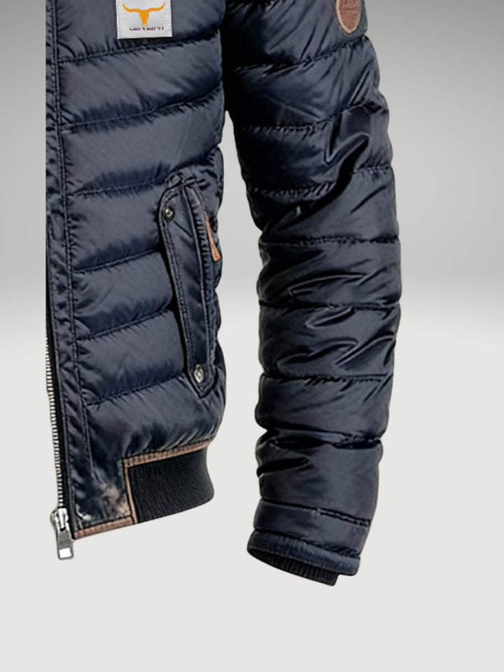 Jack | Mens Quilted Insulated Bomber Jacket High-Collar Puffer