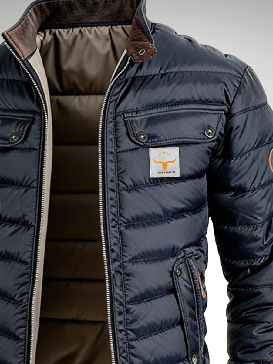 Jack | Mens Quilted Insulated Bomber Jacket High-Collar Puffer