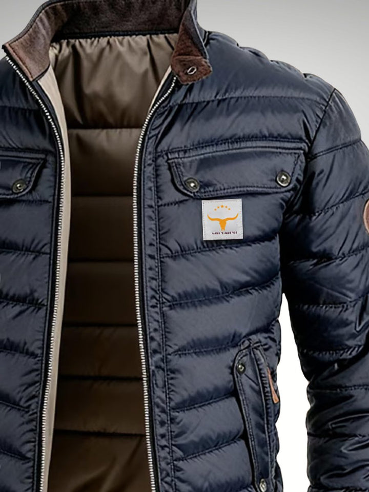 Jack | Mens Quilted Insulated Bomber Jacket High-Collar Puffer