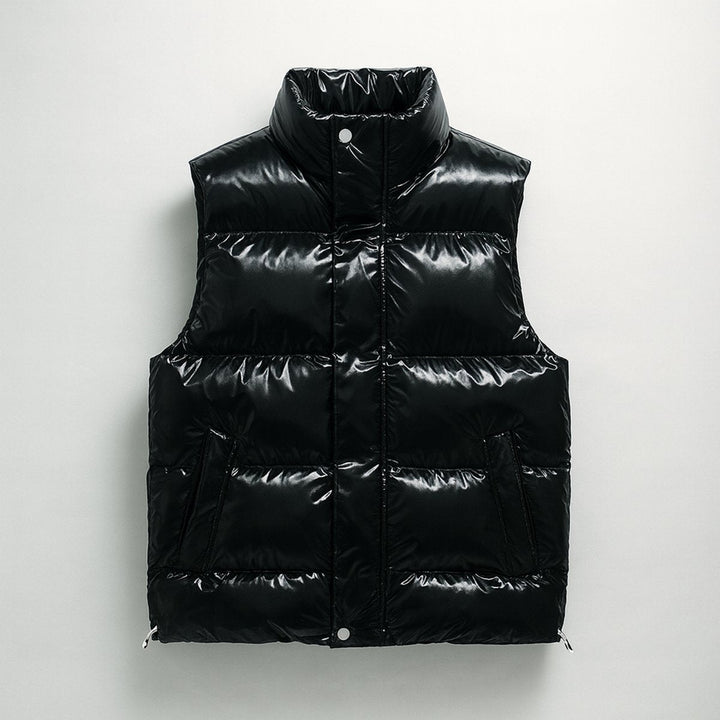 Oscar | Mens Quilted Puffer Vest High-Collar Sleeveless Jacket