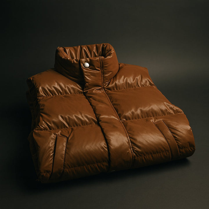 Oscar | Mens Quilted Puffer Vest High-Collar Sleeveless Jacket