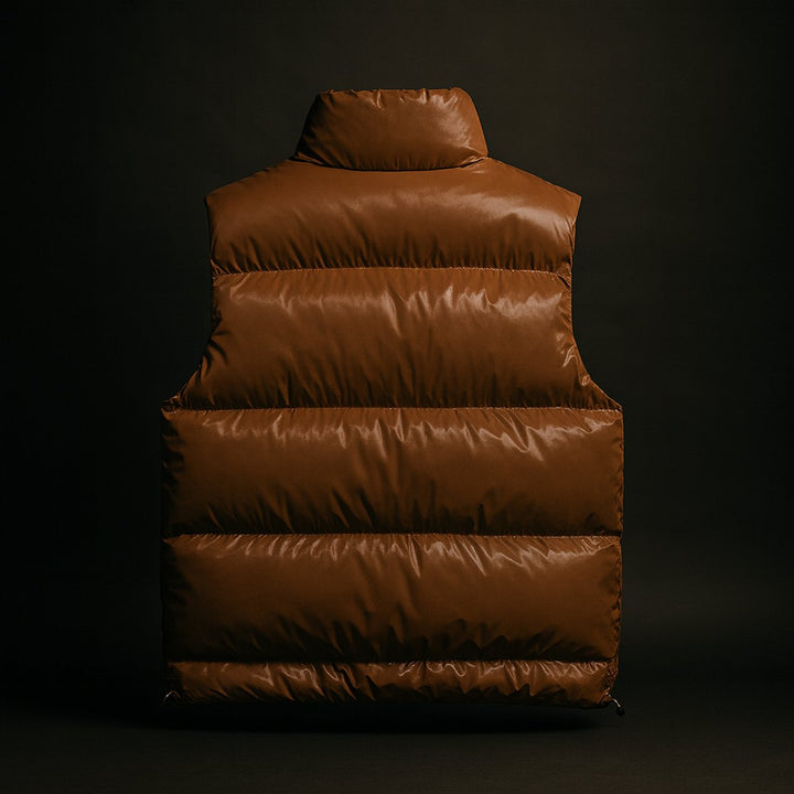 Oscar | Mens Quilted Puffer Vest High-Collar Sleeveless Jacket