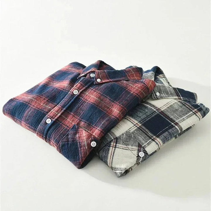 Muhammad | Men's Brushed Cotton Flannel Check Shirt Relaxed Fit