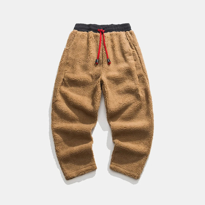 Thomas | Men's Relaxed-Fit Sherpa Fleece Drawstring Jogger Trousers