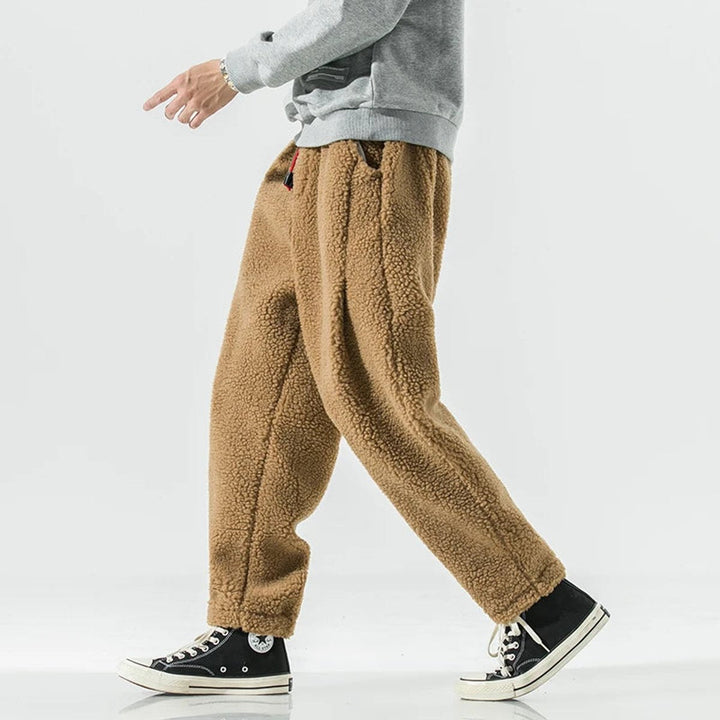 Thomas | Men's Relaxed-Fit Sherpa Fleece Drawstring Jogger Trousers