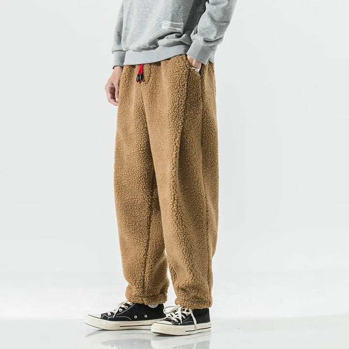 Thomas | Men's Relaxed-Fit Sherpa Fleece Drawstring Jogger Trousers