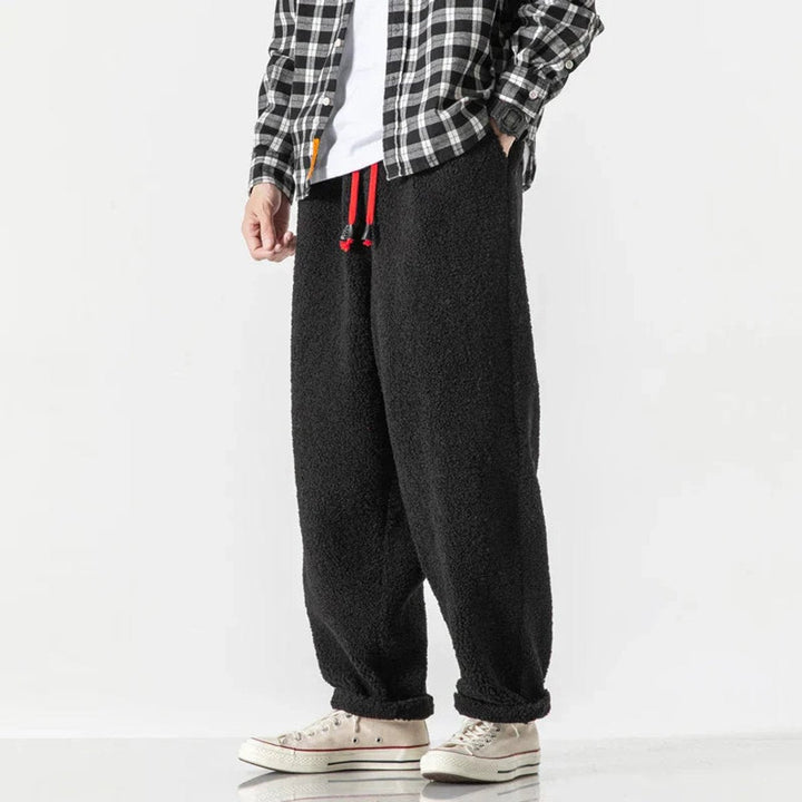 Thomas | Men's Relaxed-Fit Sherpa Fleece Drawstring Jogger Trousers