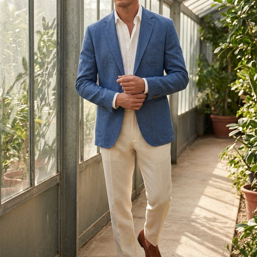 Edward | Men's Relaxed Linen Blazer Unstructured Smart Casual Jacket