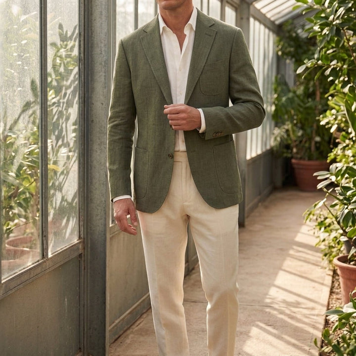 Edward | Men's Relaxed Linen Blazer Unstructured Smart Casual Jacket