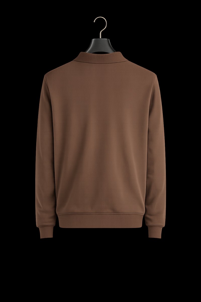 Oscar | Men's Ribbed Cotton Knitted Polo Jumper Long Sleeve