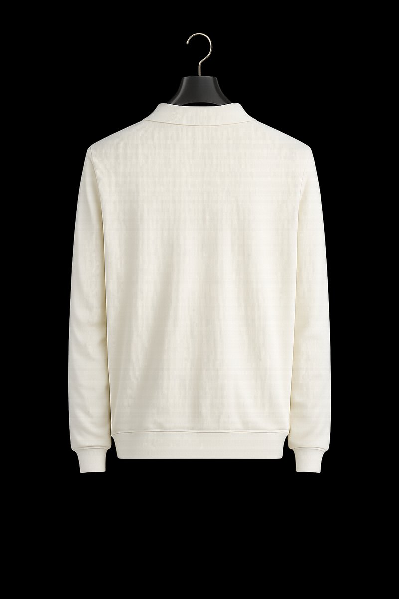 Oscar | Men's Ribbed Cotton Knitted Polo Jumper Long Sleeve