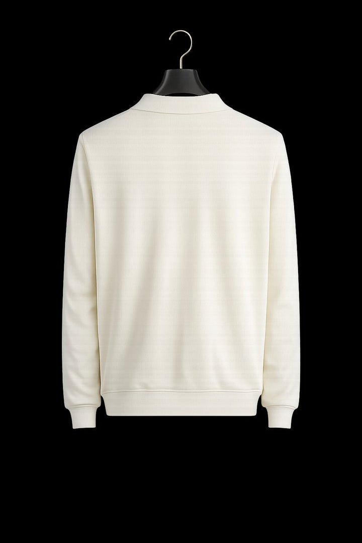 Oscar | Men's Ribbed Cotton Knitted Polo Jumper Long Sleeve