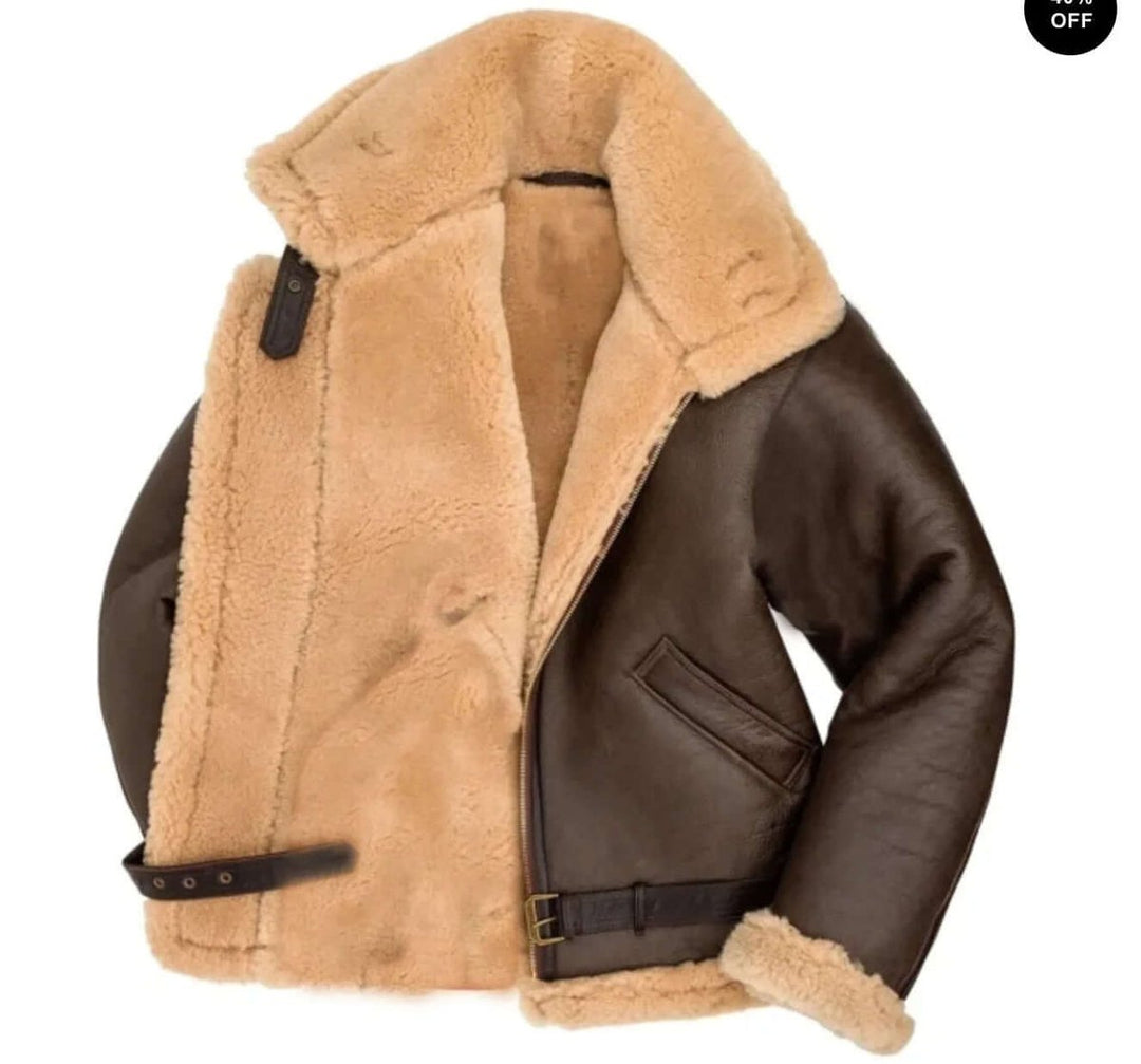 Jack | Men's Shearling Bomber Jacket Aviator Flying Coat