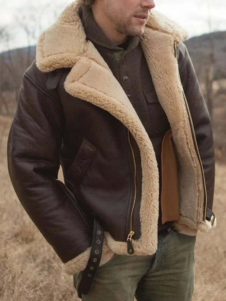 Jack | Men's Shearling Bomber Jacket Aviator Flying Coat