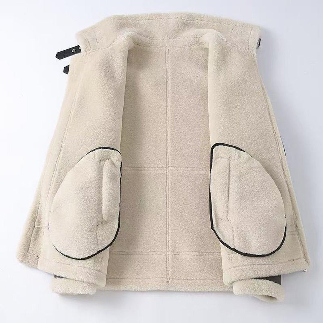 Noah | Men's Shearling Lined Aviator Bomber Jacket Faux Leather