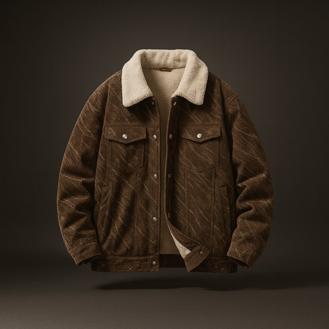 Jack | Mens Sherpa Collar Heavyweight Corduroy Trucker Jacket