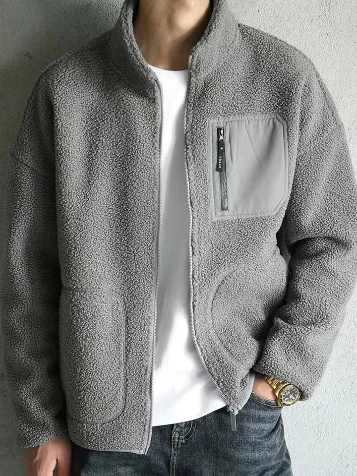 Freddie | Men's Sherpa Fleece Full-Zip Jacket Casual Autumn Bomber