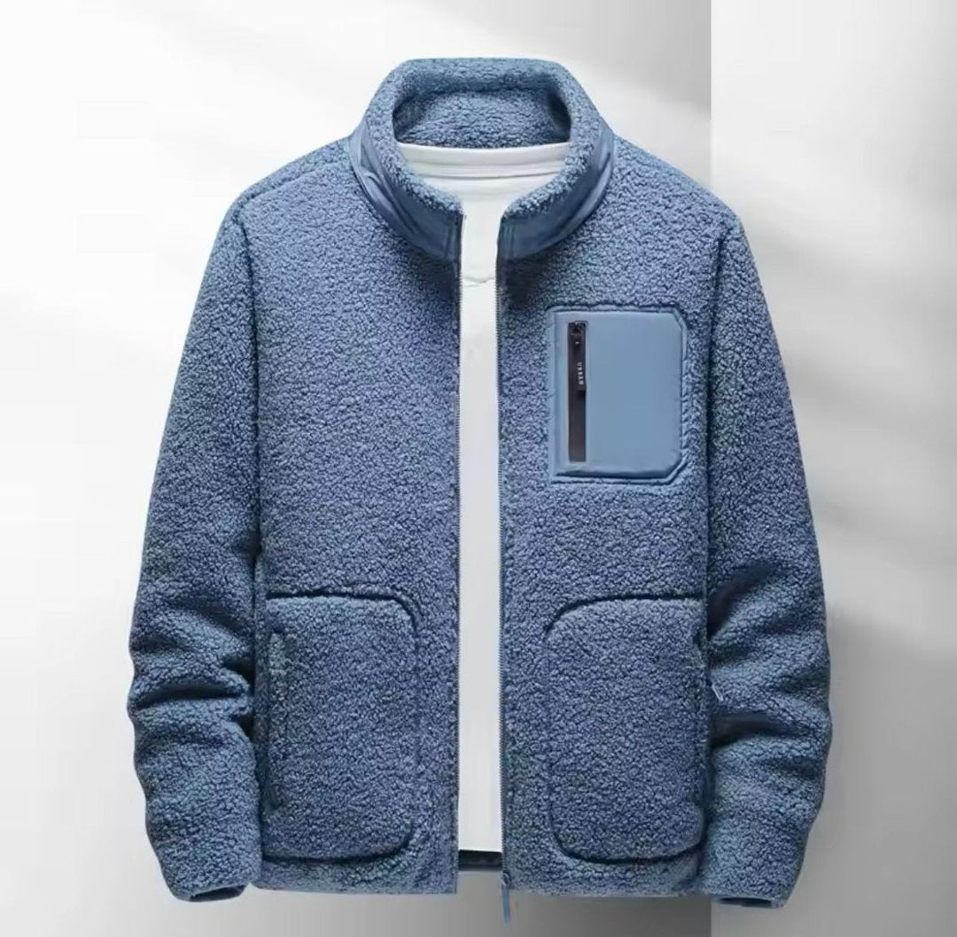 Freddie | Men's Sherpa Fleece Full-Zip Jacket Casual Autumn Bomber