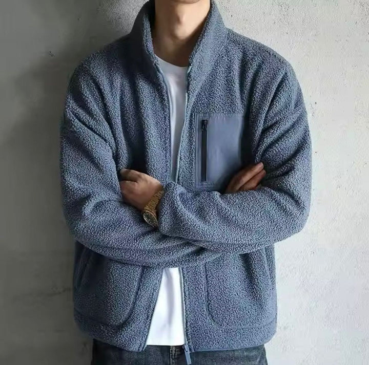 Freddie | Men's Sherpa Fleece Full-Zip Jacket Casual Autumn Bomber