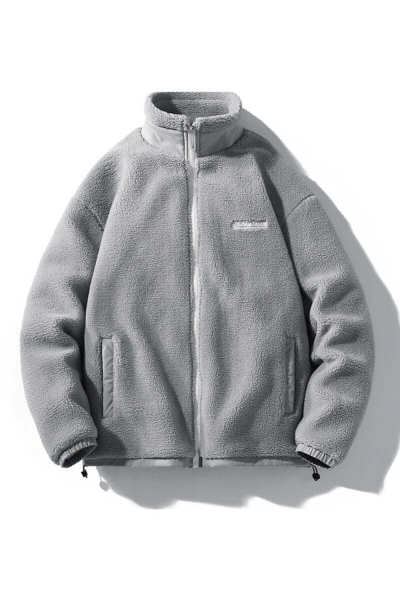 Thomas | Men's Sherpa Fleece Zip-Up Jacket Bomber Coat High Collar