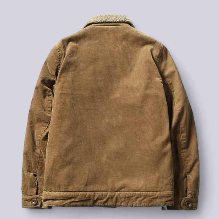 Jacob | Men's Sherpa-Lined Corduroy Jacket Windproof Mens Coat