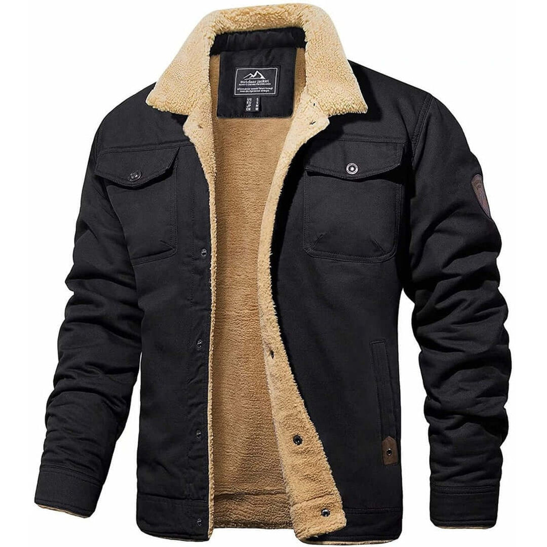 Leo | Men's Sherpa-Lined Fleece Collar Bomber Jacket Coat