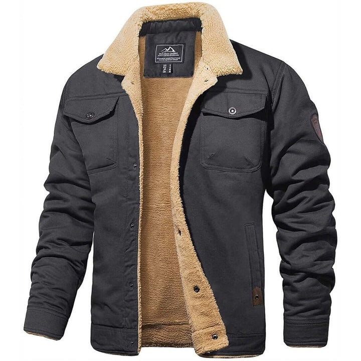 Leo | Men's Sherpa-Lined Fleece Collar Bomber Jacket Coat