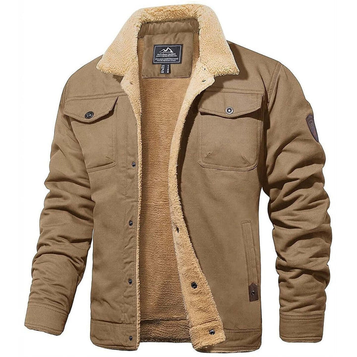 Leo | Men's Sherpa-Lined Fleece Collar Bomber Jacket Coat