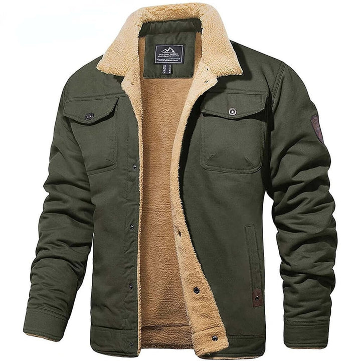 Leo | Men's Sherpa-Lined Fleece Collar Bomber Jacket Coat