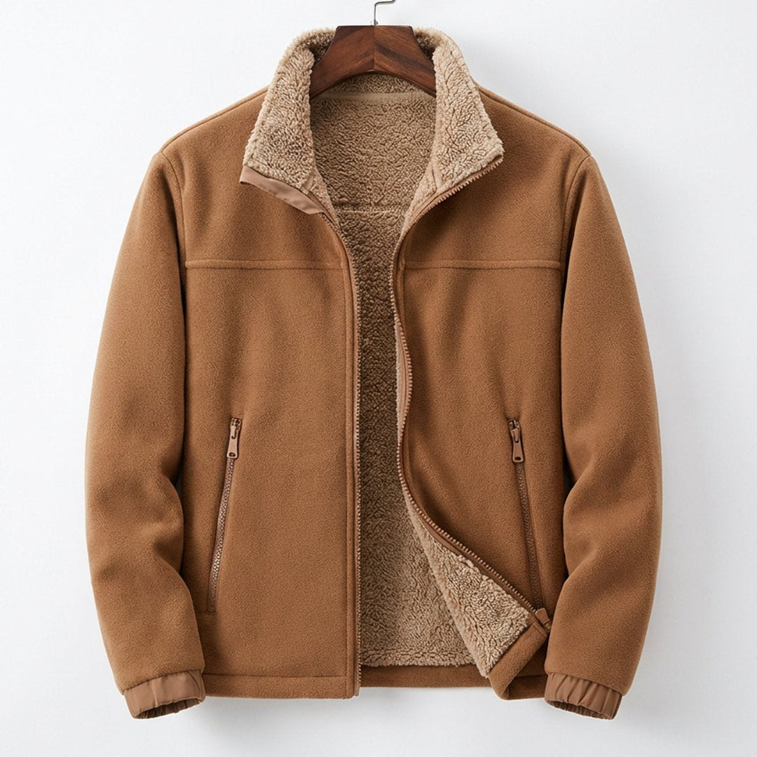 Freddie | Mens Sherpa-Lined Heavyweight Fleece Zip-Up Jacket