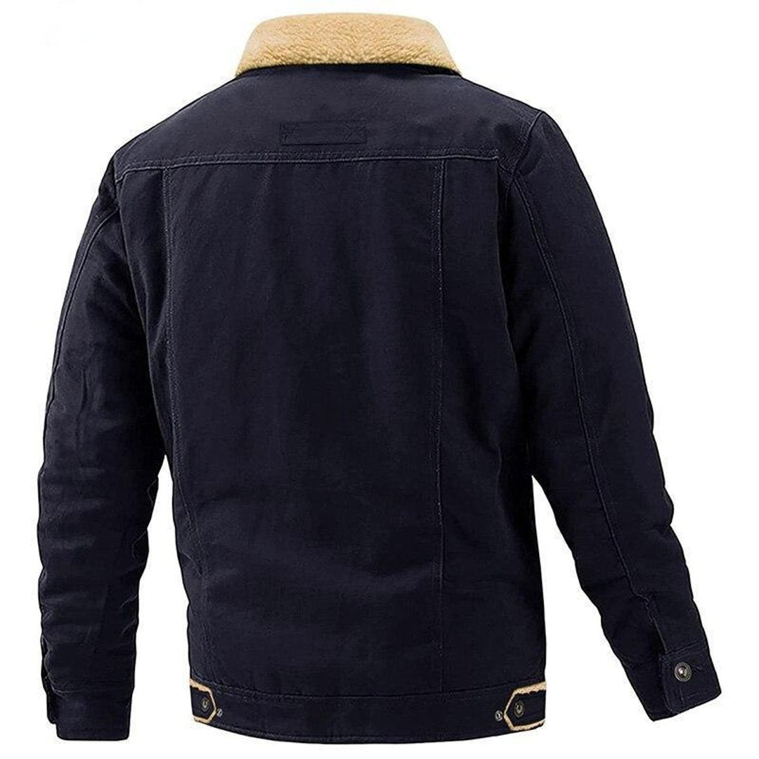 Muhammad | Men's Sherpa-Lined Waterproof Bomber Jacket Fleece Winter Coat