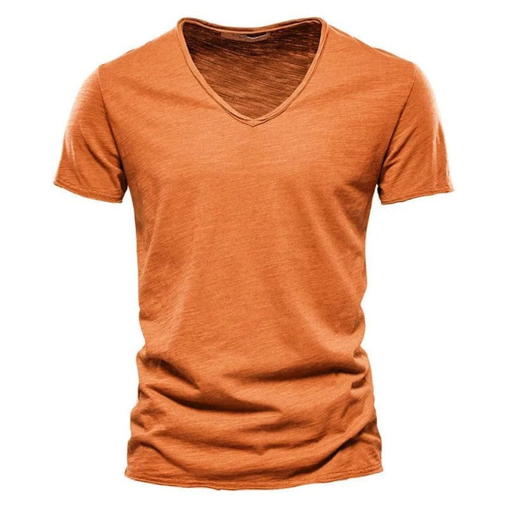 Muhammad | Men's Short Sleeve V-Neck Cotton T-Shirt Slim Fit