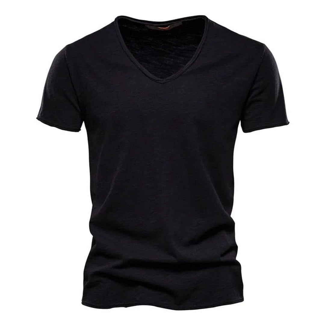 Muhammad | Men's Short Sleeve V-Neck Cotton T-Shirt Slim Fit