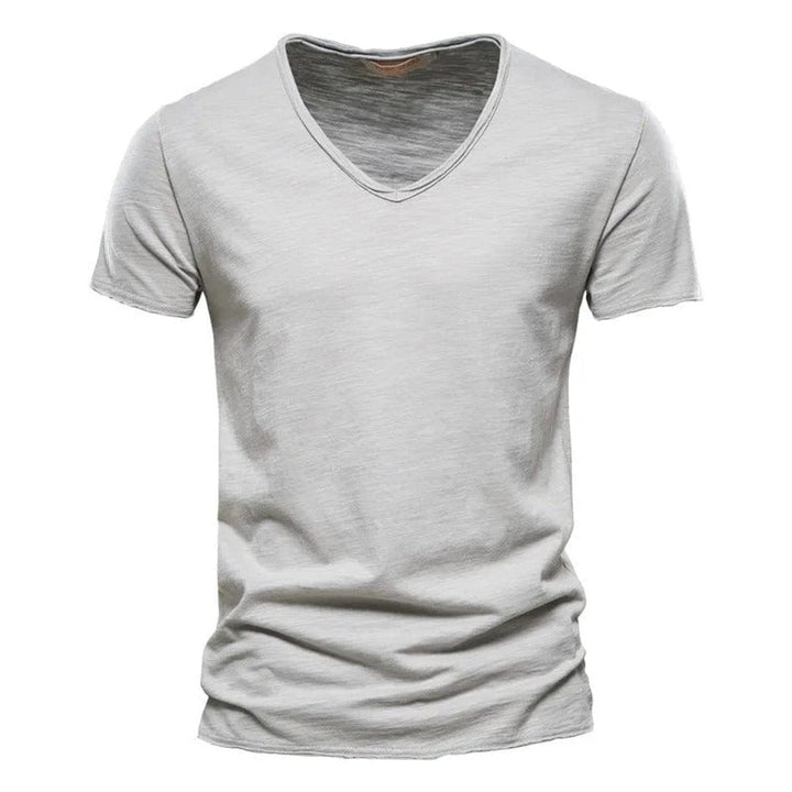 Muhammad | Men's Short Sleeve V-Neck Cotton T-Shirt Slim Fit