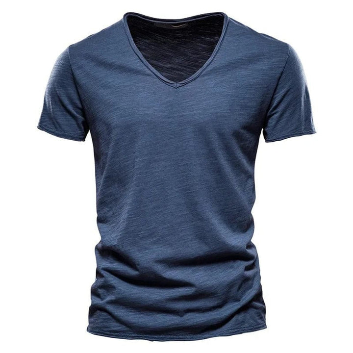Muhammad | Men's Short Sleeve V-Neck Cotton T-Shirt Slim Fit