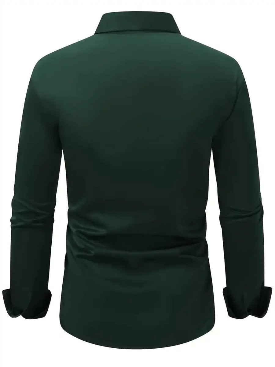 Charlie | Men's Slim-Fit Long-Sleeve Dress Shirt Spread Collar