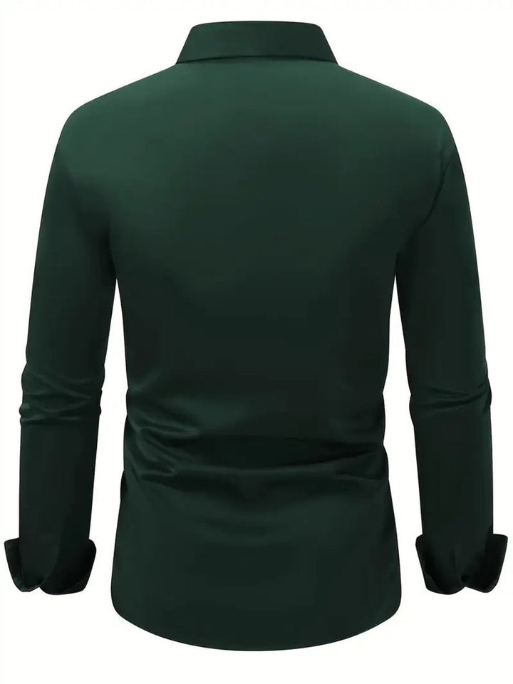 Charlie | Men's Slim-Fit Long-Sleeve Dress Shirt Spread Collar