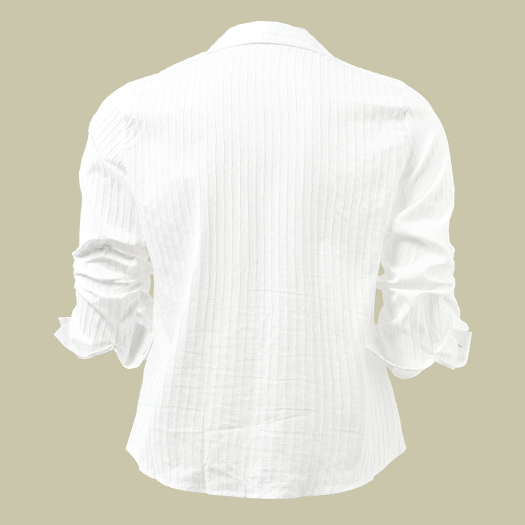 Edward | Men's Slim Fit Ribbed Shirt Long Sleeve Button-Up