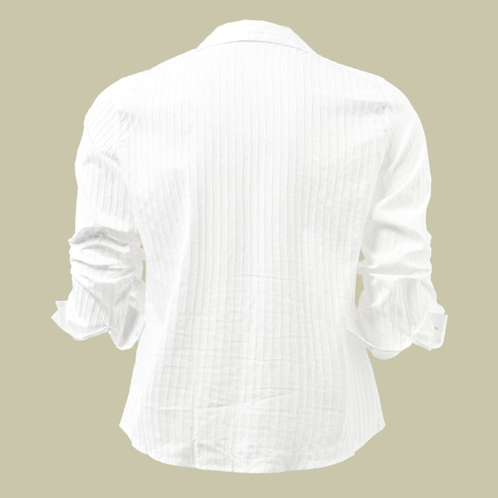 Edward | Men's Slim Fit Ribbed Shirt Long Sleeve Button-Up