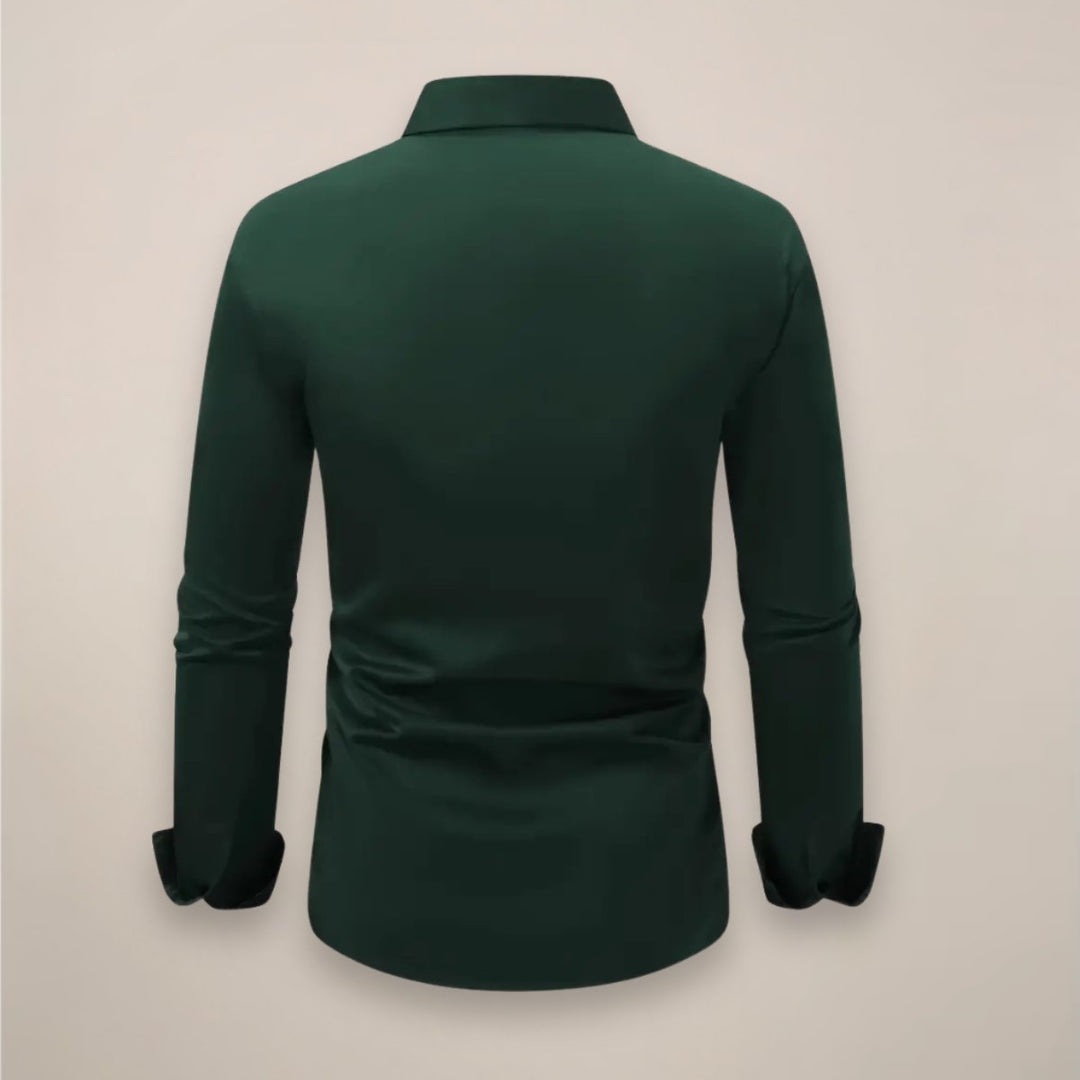 Noah | Men's Slim Fit Shirt Long Sleeve Button-Up Point Collar