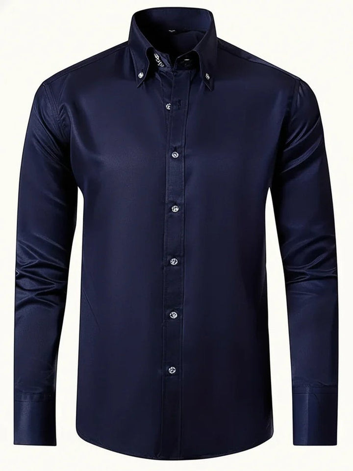 Muhammad | Men's Slim-Fit Formal Shirt Double Collar Contrast Buttons