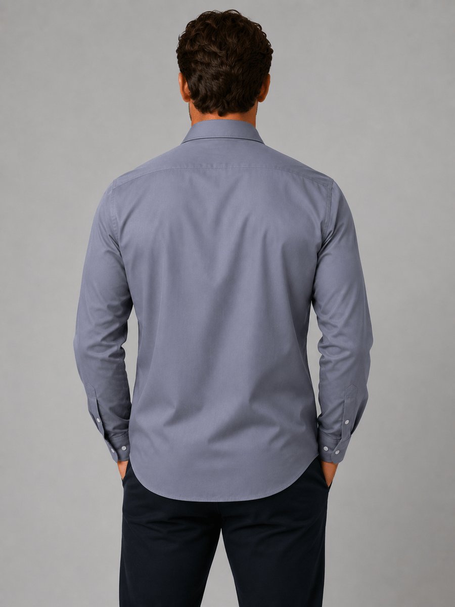 Henry | Men's Slim Fit Long Sleeve Dress Shirt Point Collar