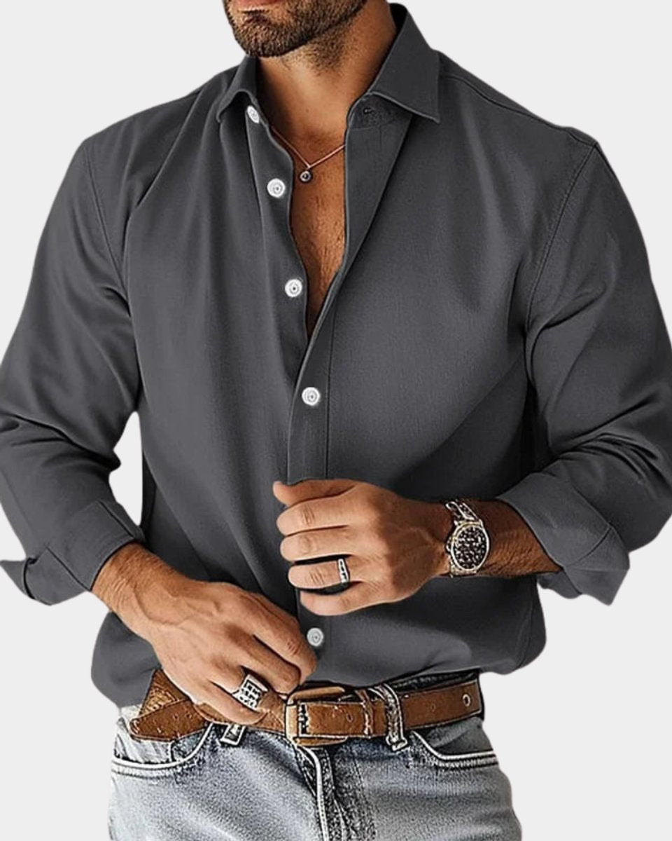 Oscar | Men's Slim-Fit Long-Sleeve Kent Collar Button-Up Shirt