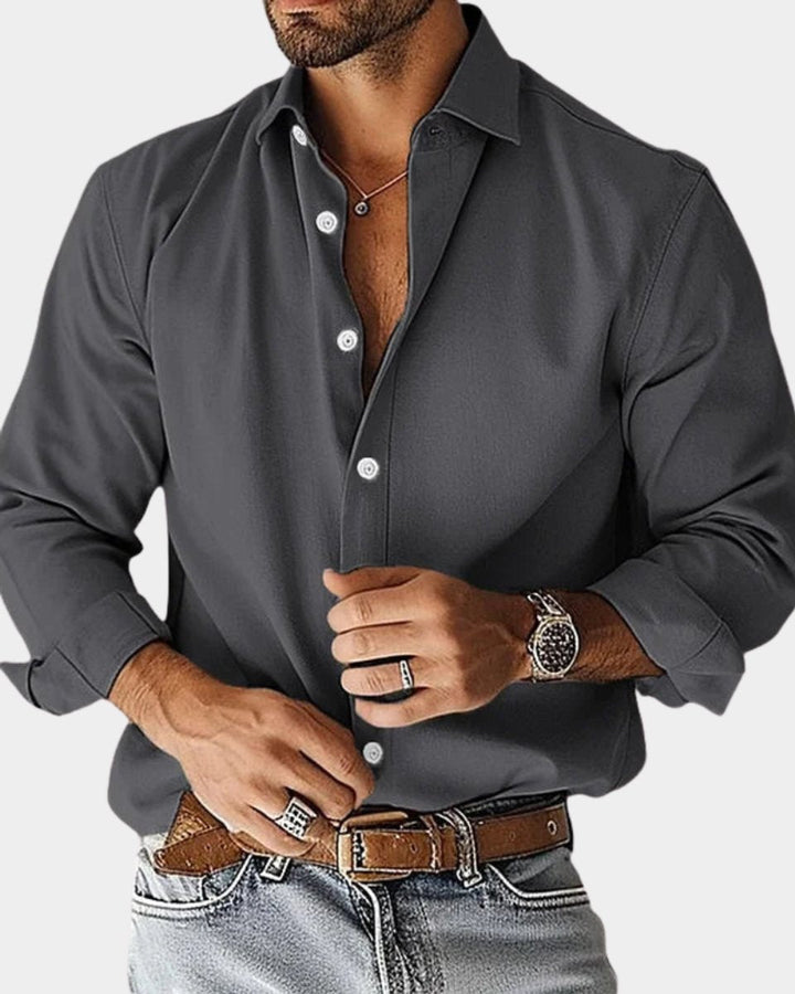 Oscar | Men's Slim-Fit Long-Sleeve Kent Collar Button-Up Shirt