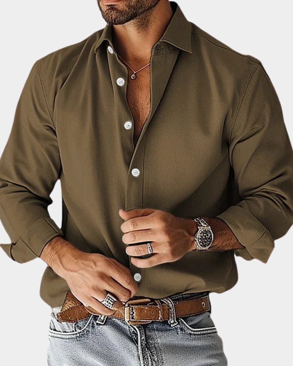 Oscar | Men's Slim-Fit Long-Sleeve Kent Collar Button-Up Shirt
