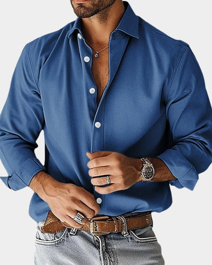 Oscar | Men's Slim-Fit Long-Sleeve Kent Collar Button-Up Shirt