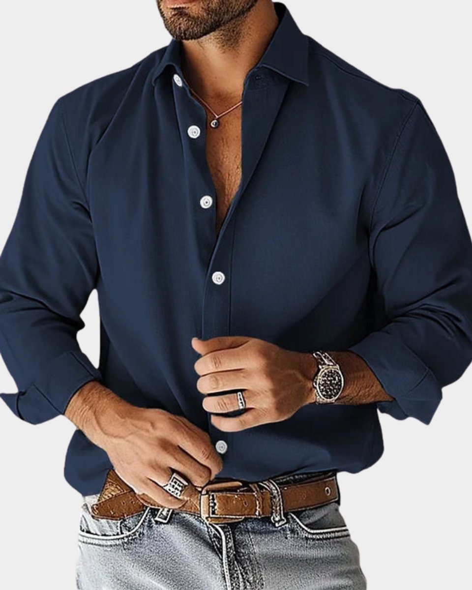 Oscar | Men's Slim-Fit Long-Sleeve Kent Collar Button-Up Shirt