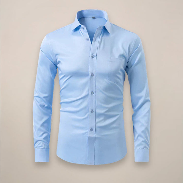 Alfie | Men's Slim Fit Shirt Long Sleeve Point Collar Chest Pocket