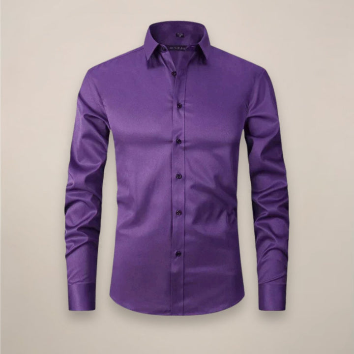 Alfie | Men's Slim Fit Shirt Long Sleeve Point Collar Chest Pocket