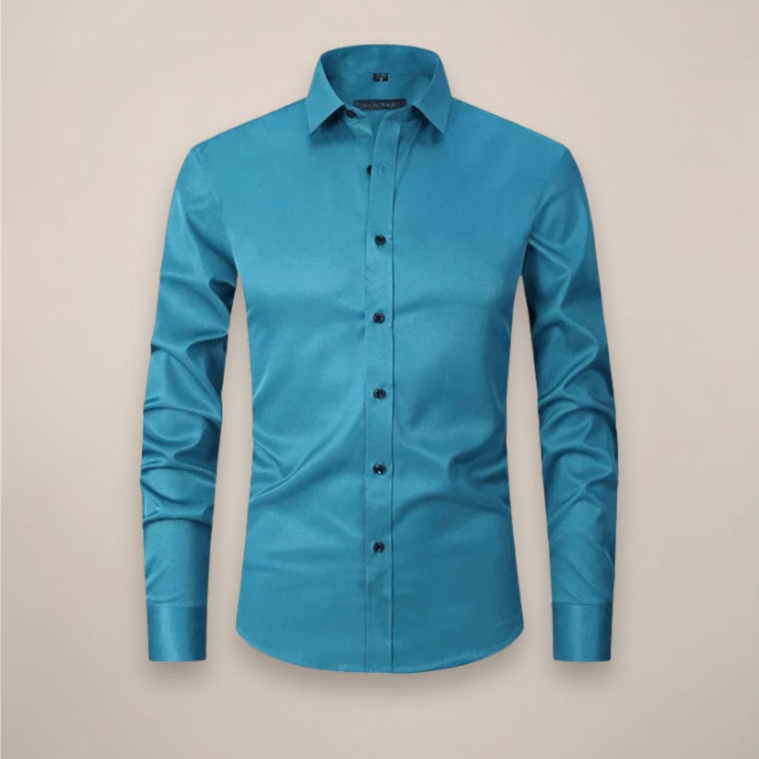 Alfie | Men's Slim Fit Shirt Long Sleeve Point Collar Chest Pocket
